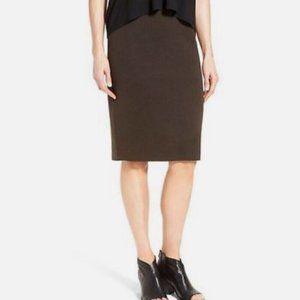Eileen Fisher Dark Brown Pencil Skirt Pull-On Knit Pencil Skirt